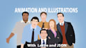 create animated json lottie or svg for web and mobile app