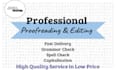 edit, proofread, grammar check and spell check of your writing