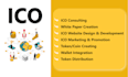 ico website or cryptocurrency selling site and erc20 token