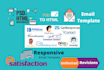 design PSD to HTML responsive email template zoho, mailchimp