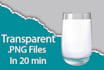 make a transparent png or jpg image to a background