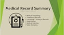 create medical record summary in chronological order