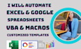make microsoft excel spreadsheet with excel vba , macros