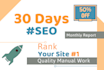 do SEO monthly package with white hat link building