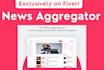build automated news magazine website and news aggregator