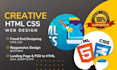 copy clone website html css and bootstrap front end developer