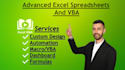design advanced excel spreadsheets, vba, macros, formulas or data automation