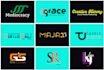 do minimalist monograms, initial logo design
