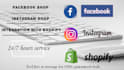 setup facebook shop, instagram shop and shopify integration