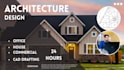 draw architectural floor plan drawings in cad
