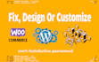 customize, design or fix woocommerce website