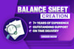 create a balance sheet for you, US active CPA