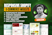 build ecommerce website shopify, shopify website development, dropshipping store