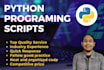 write your python programming scripts