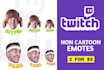 make emotes of your face with texts