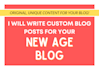 write engaging custom content for your new age blog
