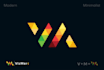 design a modern artistic polygon letter logo