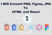 do responsive  frontend development in react and javascript