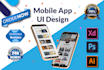 design professional mobile app UI design with prototype