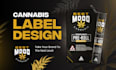 design cannabis pre roll, jar and weed package