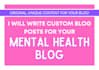 write for your mental health blog