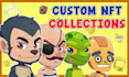 draw cartoon or anime style nft collection 100, 1k, 10k arts