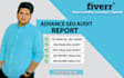 website SEO audit and create a detailed report for your site
