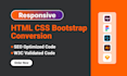convert psd to html, figma to html, xd to html, sketch to html with responsive