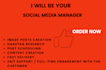 be your social media manager and organic content creator