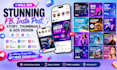 do stunning fb insta post story thumbnails ads design