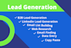 do b2b lead generation and email list building