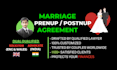 prepare your prenup, postnup, or settlement agreement