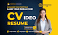 design motion graphics CV video resume or portfolio presentation video