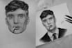draw pencil sketch portrait from photo with make time lapse