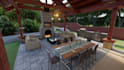 design your 3d covered porch,outdoor entertaining,firepit,terrace,patio,kitchen