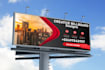 outstanding billboard, rollup banner design in 24 hours