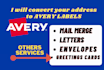 avery label, packaging, product label in 24hrs