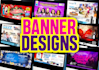 design etsy shop banners, credit repair web banners, and youtube banners