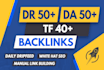 create high DR DR tf backlinks to boost higher ranking