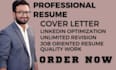 provide professional resume writing and cover letter service, optimize linkedin