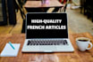 write high quality french articles