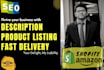 write SEO product descriptions and product listing