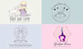 design hand drawn feminine, botanical and mystical logo