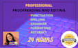 provide professional proofreading and editing services
