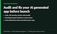 audit and fix your ai generated or vibe coded web app before launch
