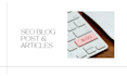 write quality SEO articles and blogs on any topic