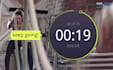 create custom live fitness count down up timer video