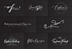 create modern signature logo with multiple style
