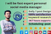 social media manager and content creator for all platforms