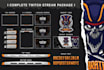 design twitch screens, overlay, logo, panels and alerts